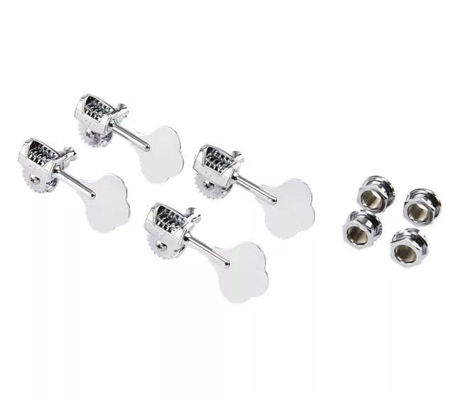 Fender Deluxe Bass Tuners with Fluted-Shafts (4), Chrome