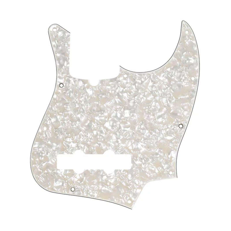 Fender Pickguard, Jazz Bass®, White Pearloid, 10-Hole Mount, 4-Ply