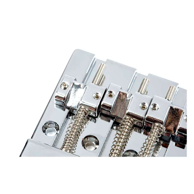 Fender® HiMass 4-String Bass Bridge Assembly With Brass Saddles, Chrome