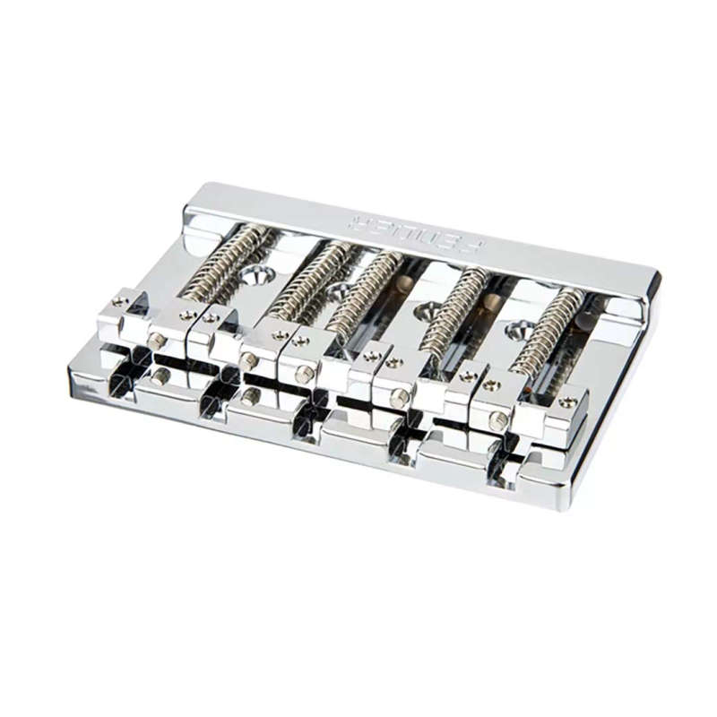 Fender® HiMass 5-String Bass Wide Bridge Assembly With Zinc Saddles, Chrome