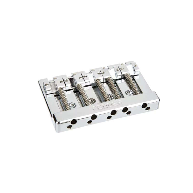 Fender® HiMass 5-String Bass Wide Bridge Assembly With Zinc Saddles, Chrome