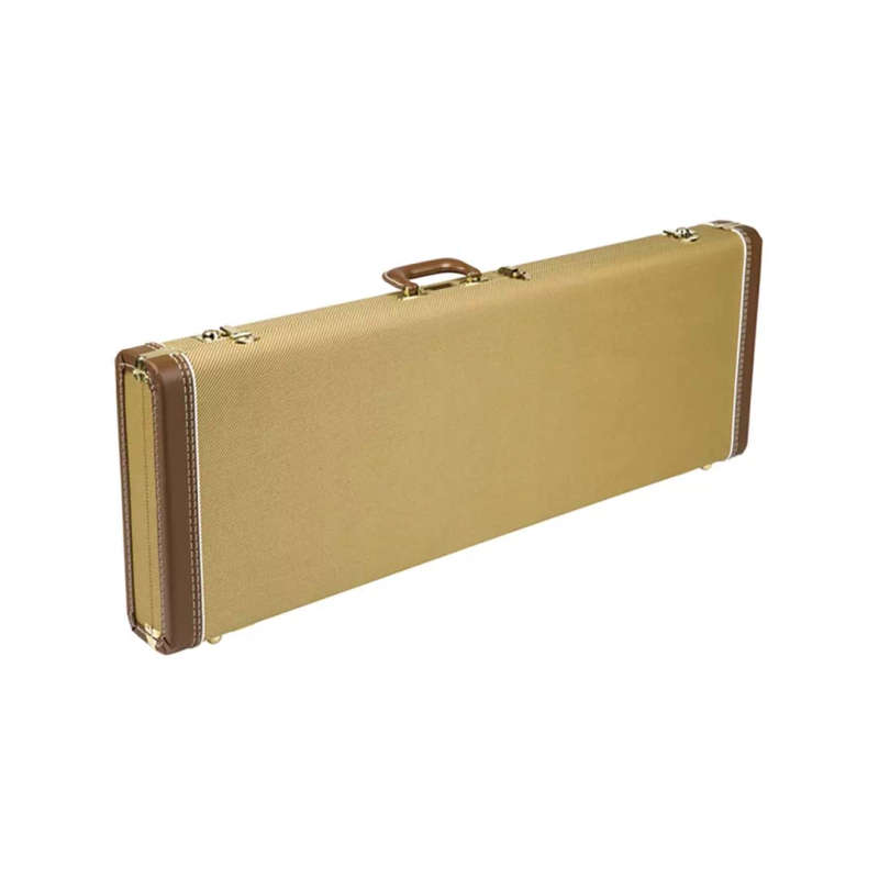 Fender G&G Deluxe Strat®/Tele® Hardshell Case, Tweed with Red Poodle Plush Interior