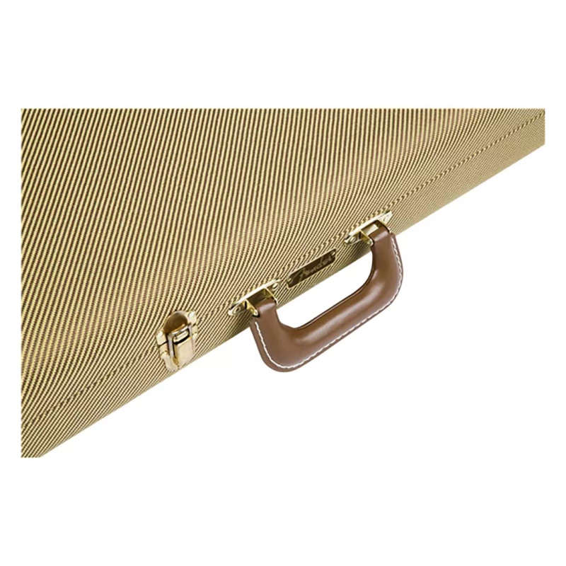 Fender G&G Deluxe Strat®/Tele® Hardshell Case, Tweed with Red Poodle Plush Interior