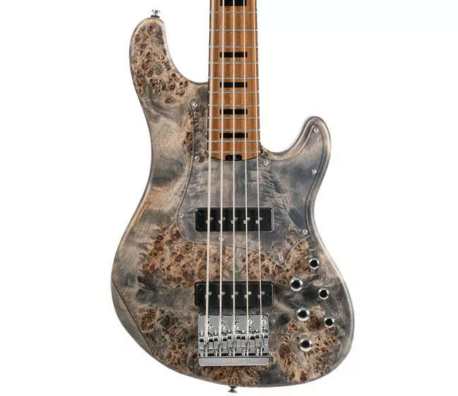 Cort GB Modern 5 5-String Bass Guitar - Roasted Maple Fretboard - Open Pore Charcoal Grey