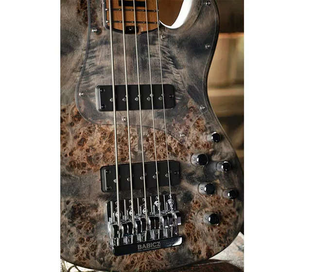 Cort GB Modern 5 5-String Bass Guitar - Roasted Maple Fretboard - Open Pore Charcoal Grey