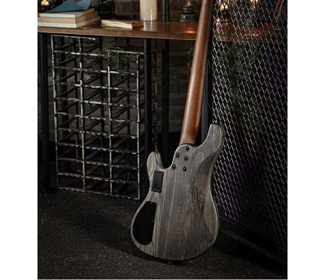 Cort GB Modern 5 5-String Bass Guitar - Roasted Maple Fretboard - Open Pore Charcoal Grey