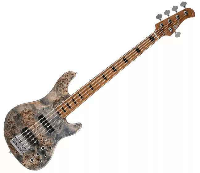 Cort GB Modern 5 5-String Bass Guitar - Roasted Maple Fretboard - Open Pore Charcoal Grey