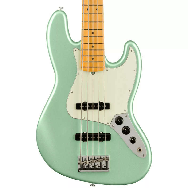 Fender American Professional II Jazz Bass® V, Maple Fingerboard, Mystic Surf Green
