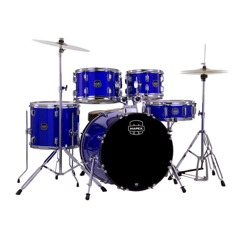 Mapex COMET Fusion Drum Kit - Indigo Blue (with 2 Cymbals & 4-Piece Hardware)