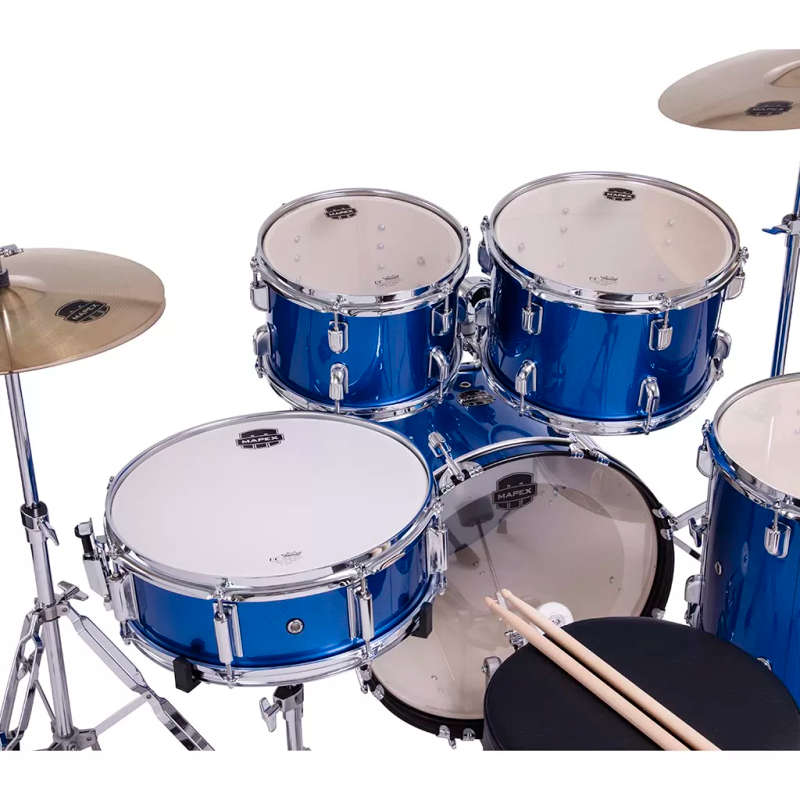Mapex COMET Rock Drum Kit - Indigo Blue (with 3 Cymbals & 5-Piece Hardware)