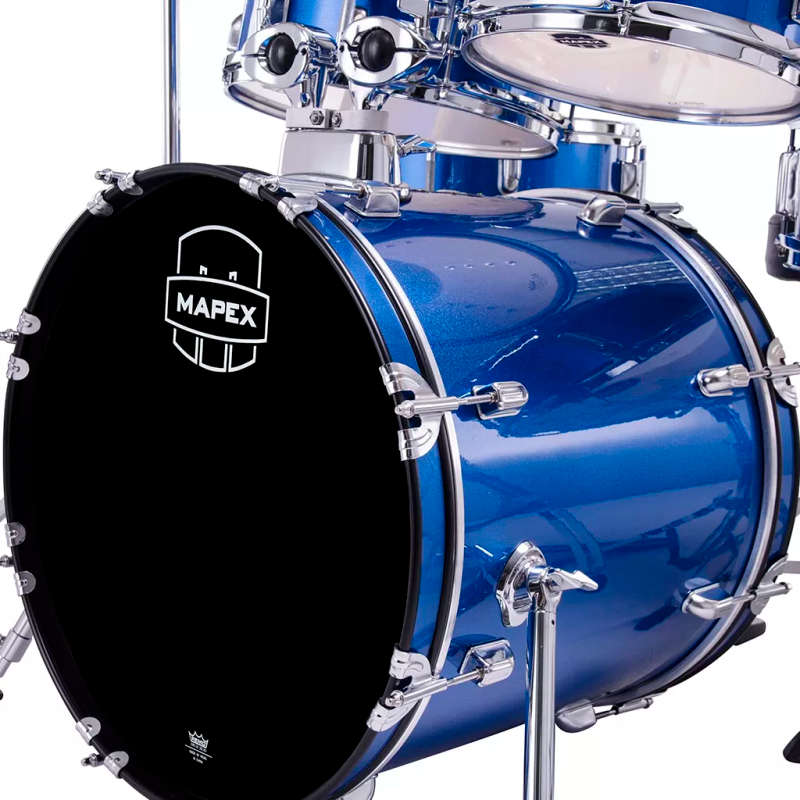 Mapex COMET Rock Drum Kit - Indigo Blue (with 3 Cymbals & 5-Piece Hardware)