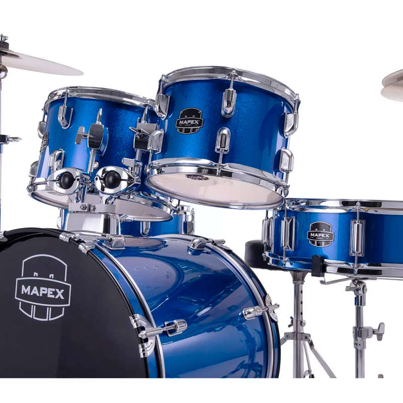 Mapex COMET Rock Drum Kit - Indigo Blue (with 3 Cymbals & 5-Piece Hardware)