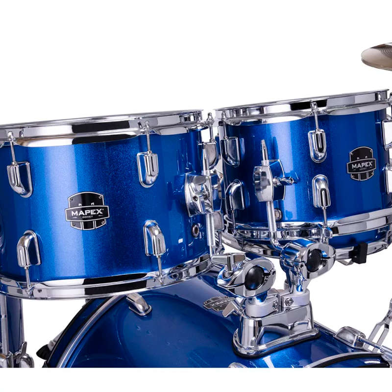 Mapex COMET Rock Drum Kit - Indigo Blue (with 3 Cymbals & 5-Piece Hardware)