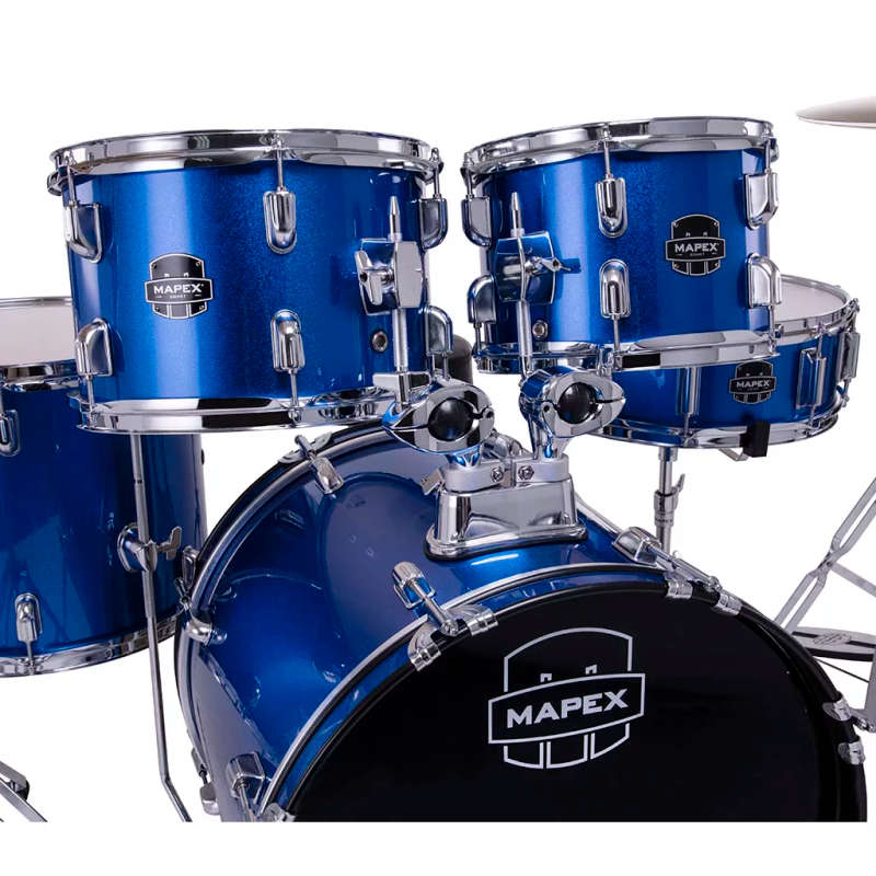 Mapex COMET Rock Drum Kit - Indigo Blue (with 3 Cymbals & 5-Piece Hardware)