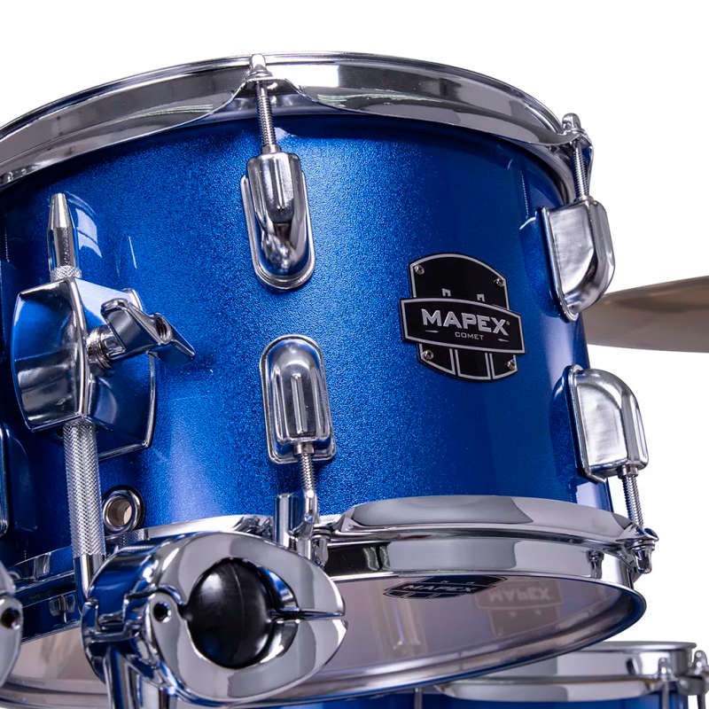 Mapex COMET Rock Drum Kit - Indigo Blue (with 3 Cymbals & 5-Piece Hardware)