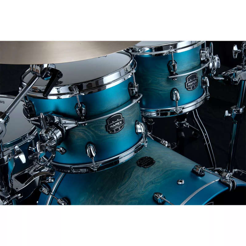 Mapex Saturn Evolution 5-Piece Drum Kit - Exotic Azure Burst (Hardware, Cymbals & Snare Excluded)
