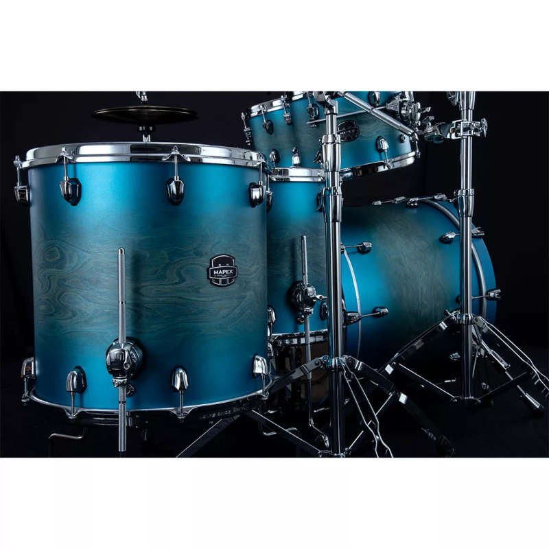 Mapex Saturn Evolution 5-Piece Drum Kit - Exotic Azure Burst (Hardware, Cymbals & Snare Excluded)