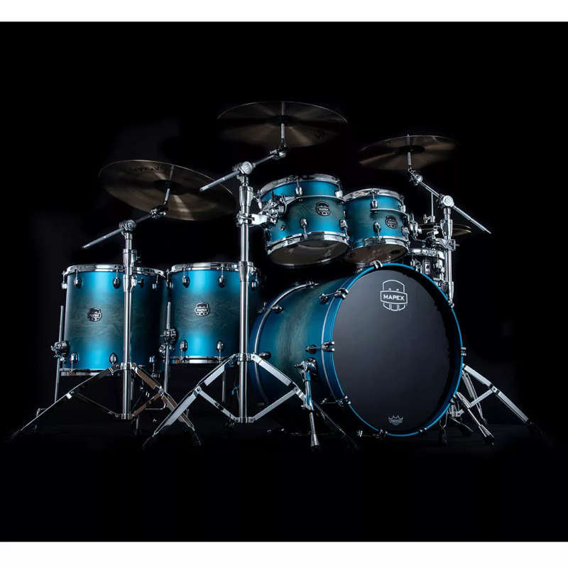 Mapex Saturn Evolution 5-Piece Drum Kit - Exotic Azure Burst (Hardware, Cymbals & Snare Excluded)