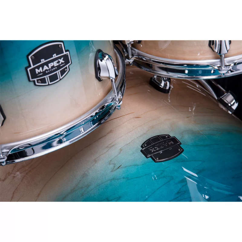 Mapex SATURN Studioease 5-Piece Drum Kit - Aqua Fade (Hardware, Cymbals & Snare Excluded)