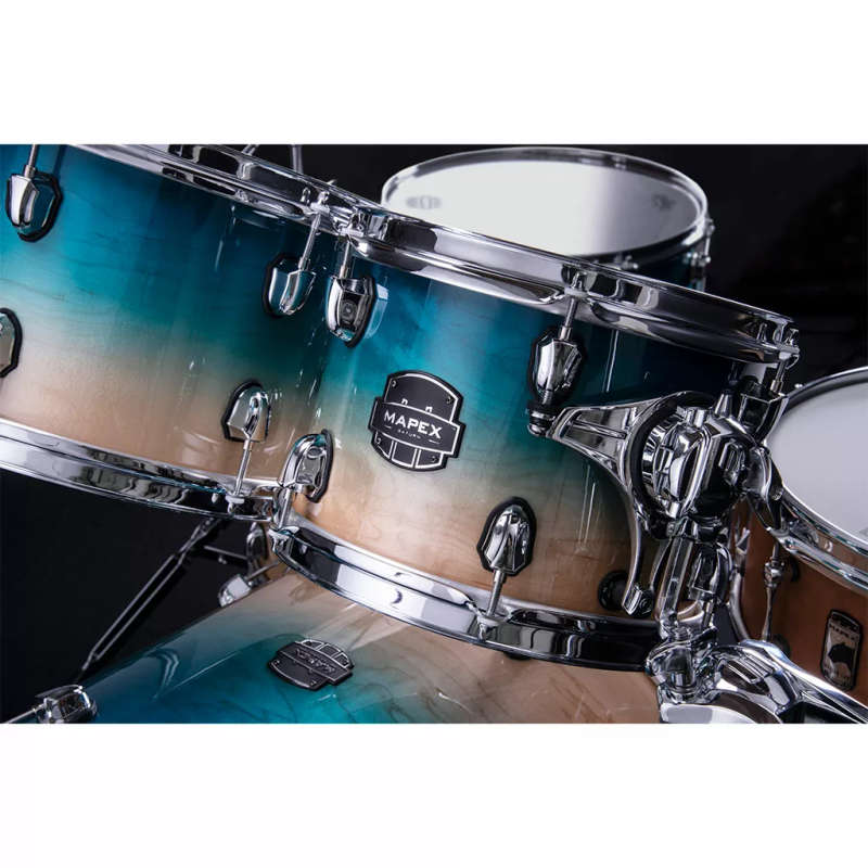 Mapex SATURN Studioease 5-Piece Drum Kit - Aqua Fade (Hardware, Cymbals & Snare Excluded)