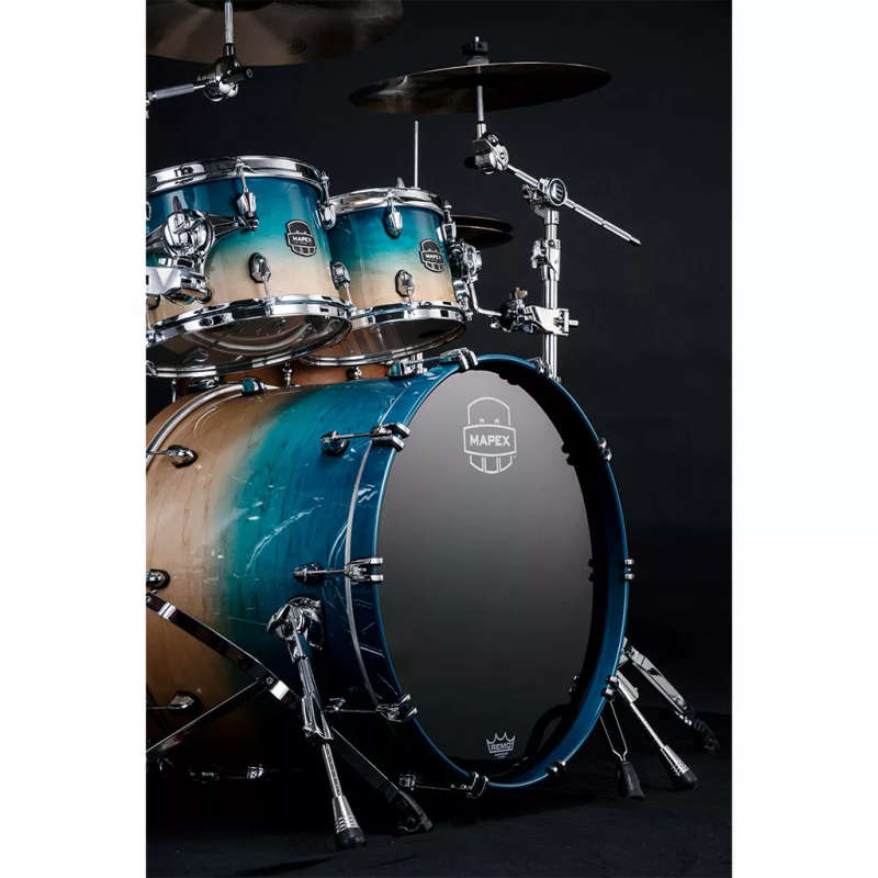 Mapex SATURN Studioease 5-Piece Drum Kit - Aqua Fade (Hardware, Cymbals & Snare Excluded)