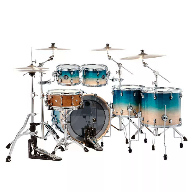 Mapex SATURN Studioease 5-Piece Drum Kit - Aqua Fade (Hardware, Cymbals & Snare Excluded)