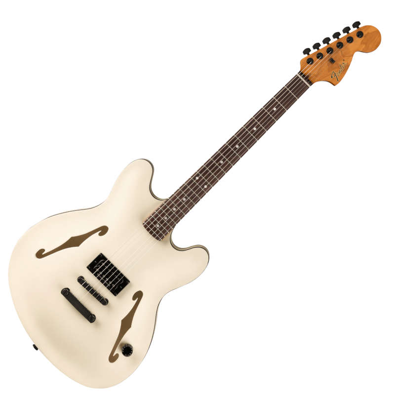 Fender Tom DeLonge Starcaster Semi-hollowbody Electric Guitar - Satin Olympic White