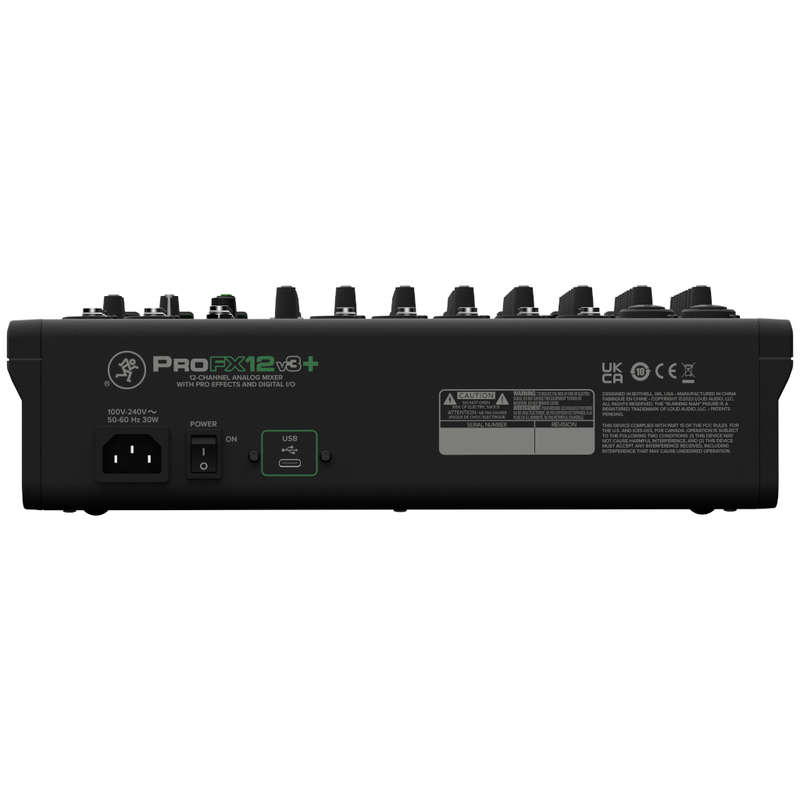 Mackie ProFX12v3+ 12-Channel Mixer with Effects and USB Audio Interface