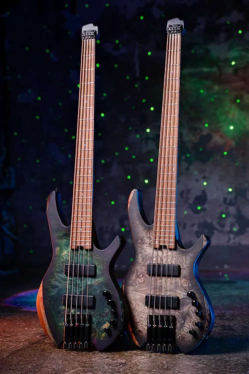 Cort Space 5 Headless 5-String Bass Guitar - Star Dust Black