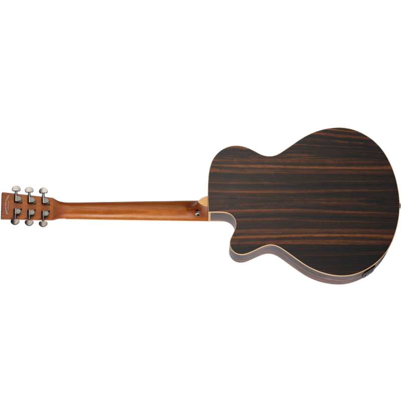 Tanglewood Reunion Folk Figured Ebony Acoustic Guitar With Bag
