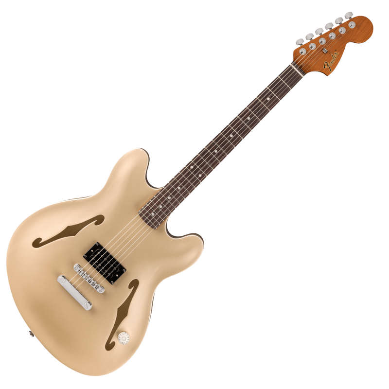 Fender Tom DeLonge Starcaster Semi-hollowbody Electric Guitar - Satin Shoreline Gold