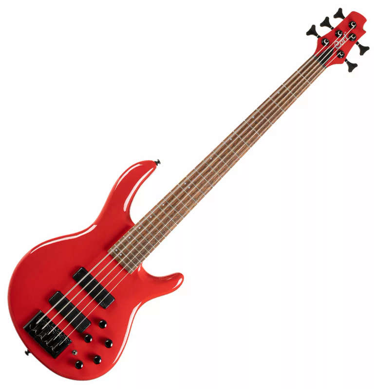 Cort C5 Deluxe Bass Guitar - Candy Red
