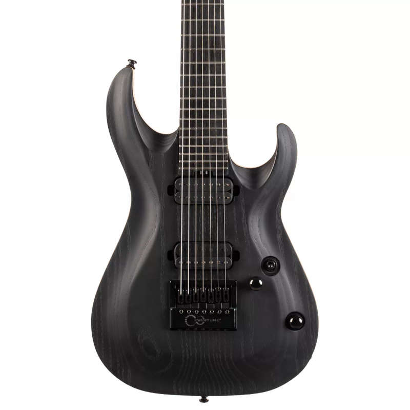Cort KX707 EverTune Electric Guitar - Open Pore Black