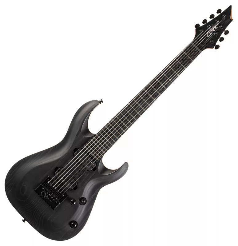 Cort KX707 EverTune Electric Guitar - Open Pore Black