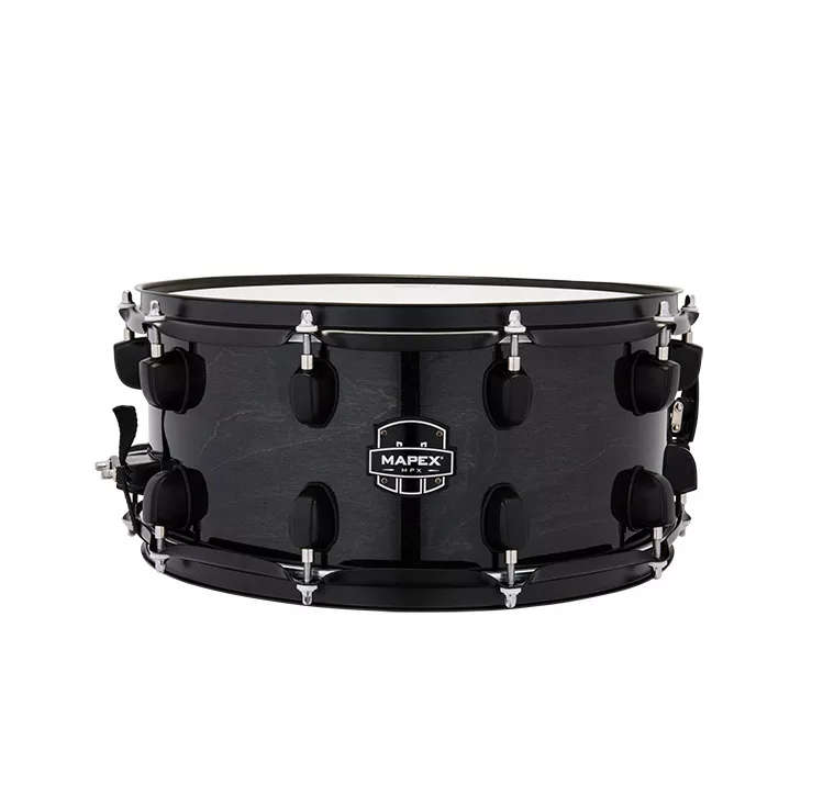 Mapex MPX Maple/Poplar Hybrid Shell Snare Drum - Transparent Midnight Black