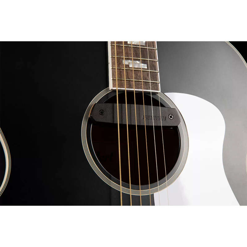 Cort CJ Retro Acoustic-Electric Guitar  - Vintage Black Matte (With Bag)