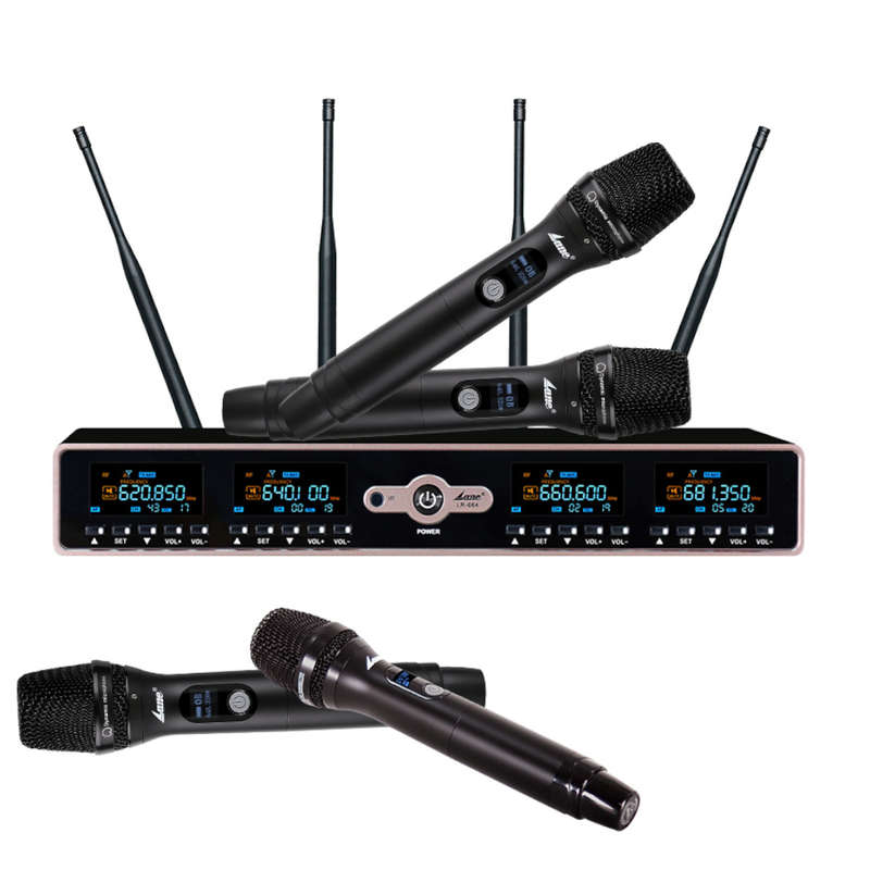 Lane LR664 Professional 4-Piece UHF Wireless Handheld Microphone System