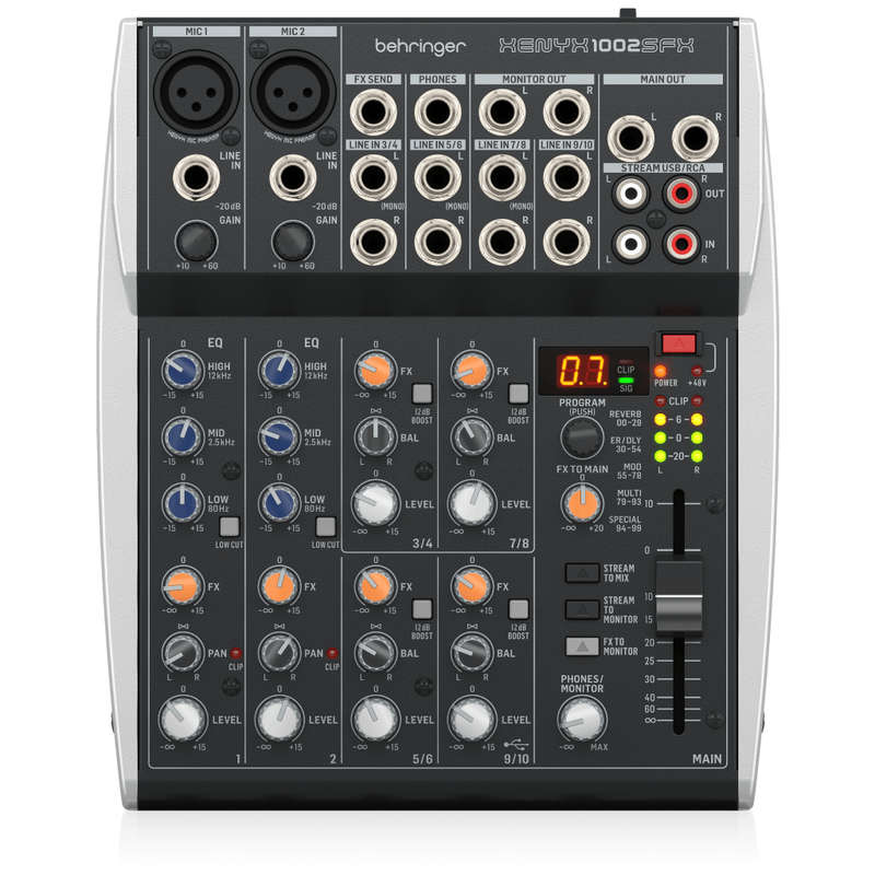 Behringer Xenyx 1002SFX 10-channel Analog Streaming Mixer