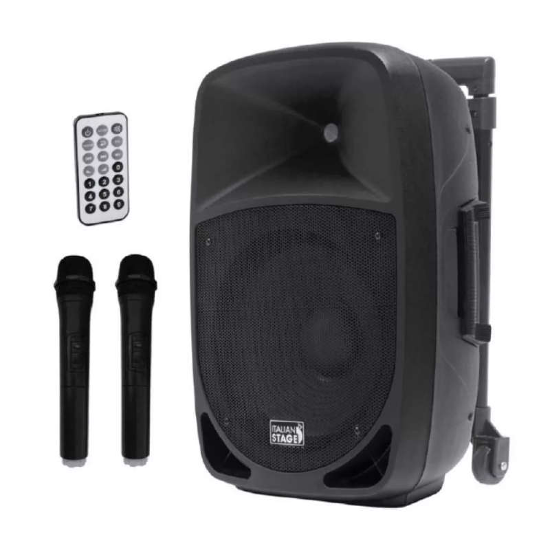 Italian Stage FR15AW V2 Battery Powered Portable Speaker with Wireless Microphones