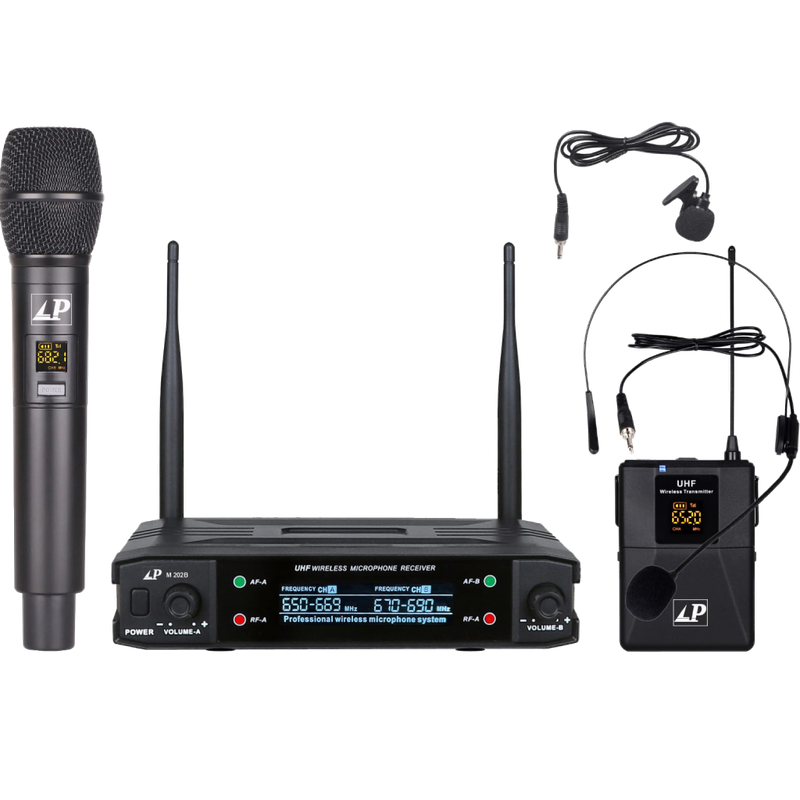Lane M202B Headset / Lapel &amp; Handheld Wireless Mic System