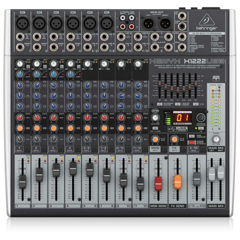 Behringer Xenyx X1222USB Mixer with USB and Effects