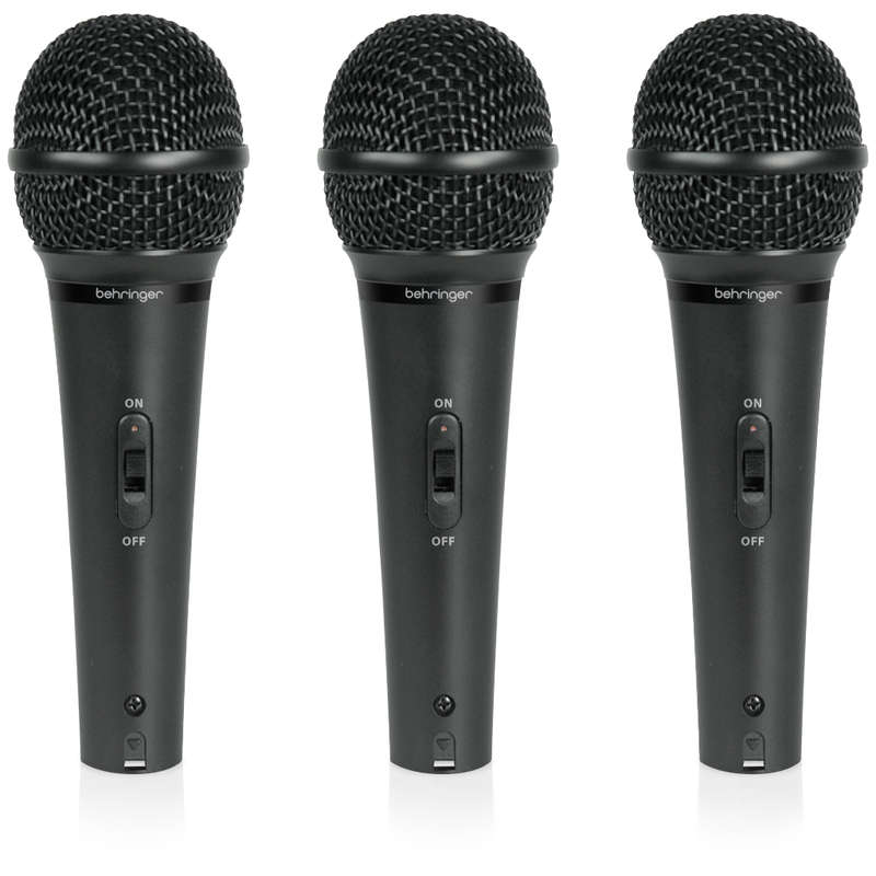 Behringer Ultravoice XM1800S Handheld Supercardioid Dynamic Microphone - (Set of 3)