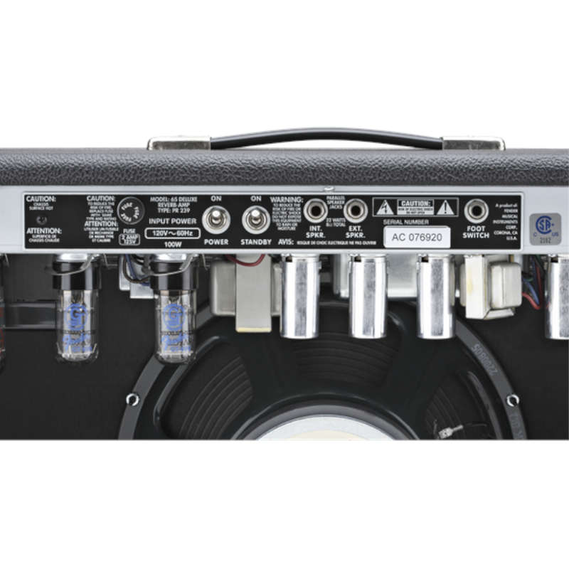 Fender '65 Deluxe Reverb 1 x 12-inch 22-watt Tube Combo Amp - Black Tolex/Silver Grille
