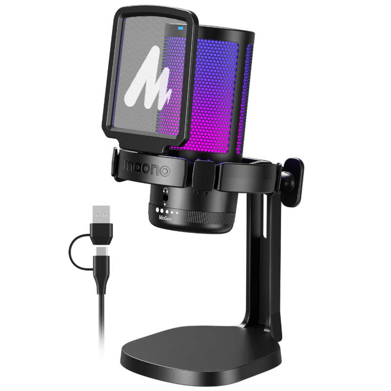 Maono DGM20 GamerWave Condenser USB Gaming RGB Microphone