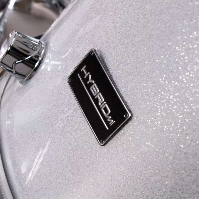 Hybrid HD5 5-Piece Drum Kit - Laser Silver