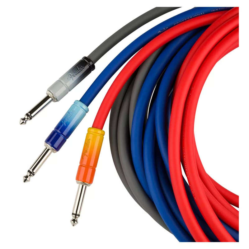 Fender Ombré Instrument Cable, Straight/Straight, 10', Silver Smoke