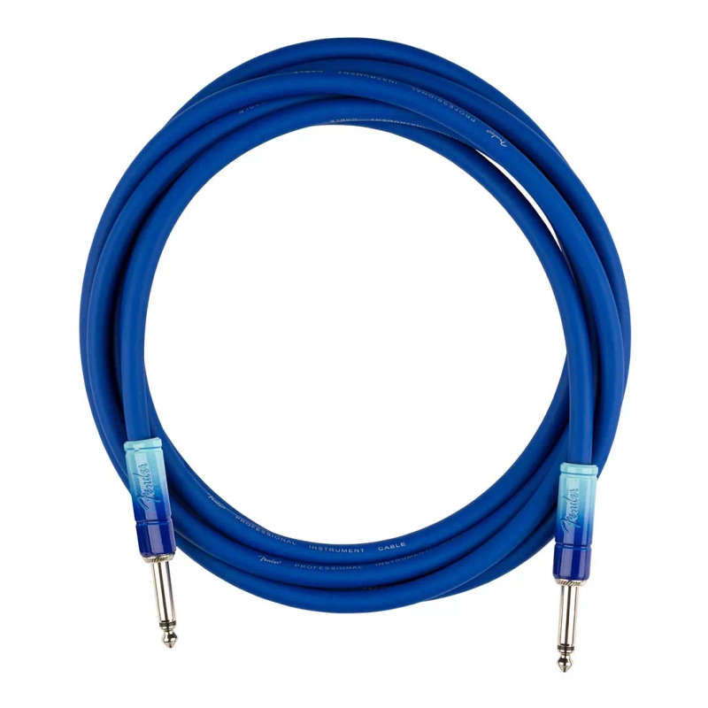 Fender Ombré Instrument Cable, Straight/Straight, 10', Belair Blue