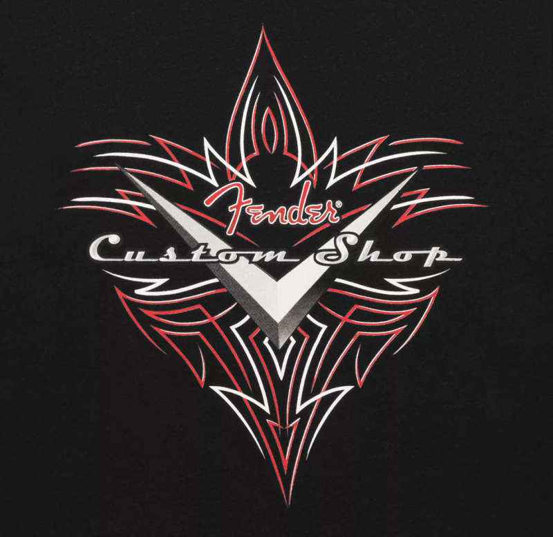 Fender® Custom Shop Pinstripe T-Shirt, Black, L