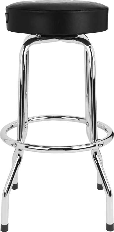 Fender® Spaghetti Logo Pick Pouch Barstool, Black/Chrome, 30" - (stock issue)