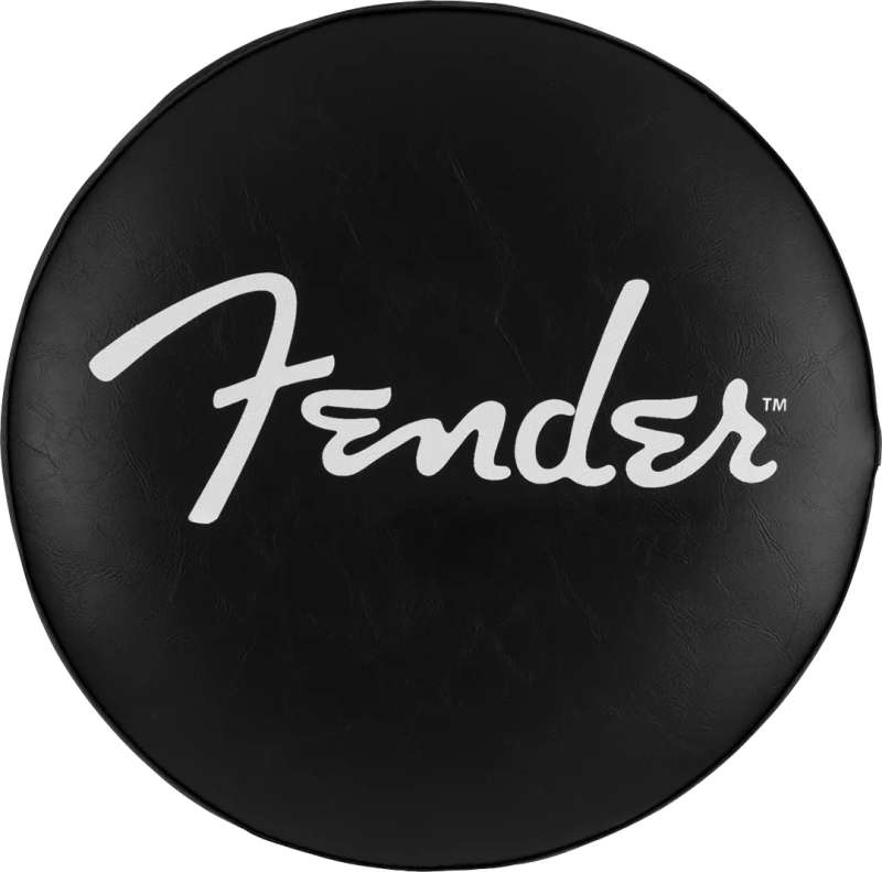 Fender® Spaghetti Logo Pick Pouch Barstool, Black/Chrome, 30" - (stock issue)